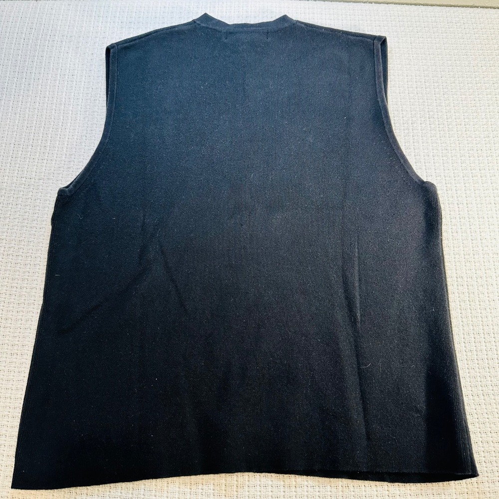 Banana Republic Mens‎ Black V Neck Sleeveless Sweater Vest Cotton Size M classic - Picture 11 of 11